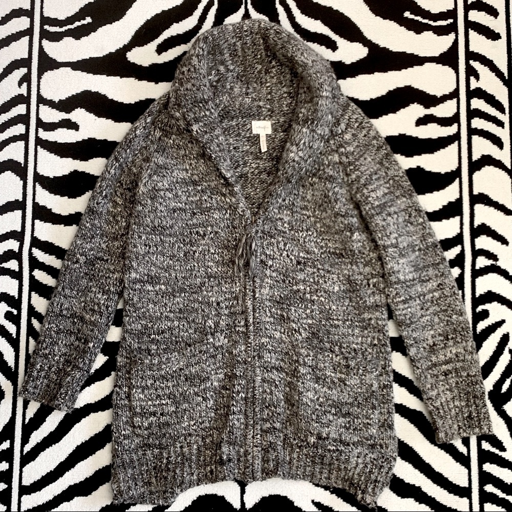 Aritzia Wilfred Free Erable Chunky Knit Sweater Cardigan Shawl Collar Size Large